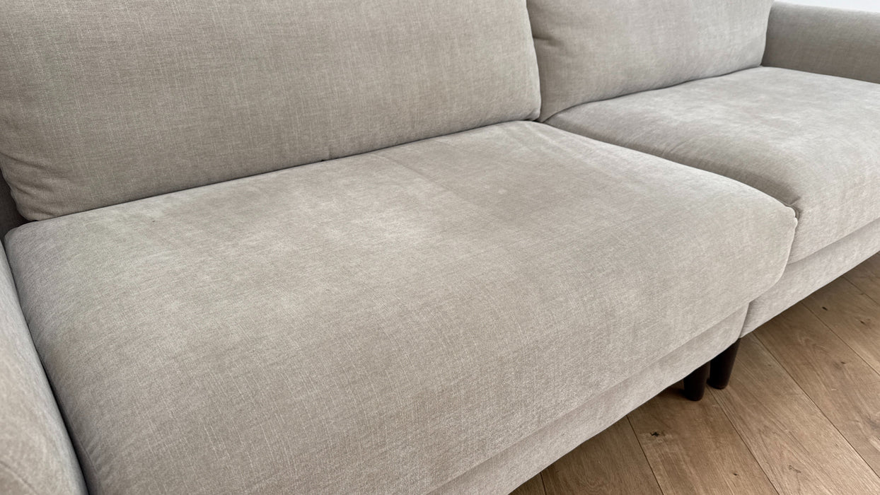 Sofology The Mayfair 4 Seater Split in Soft Chenille Fabric Linen/Pearl Mix