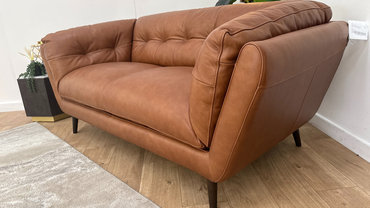 Sofology Hygge Leather 2 Seater in Relaxed Soft Tan
