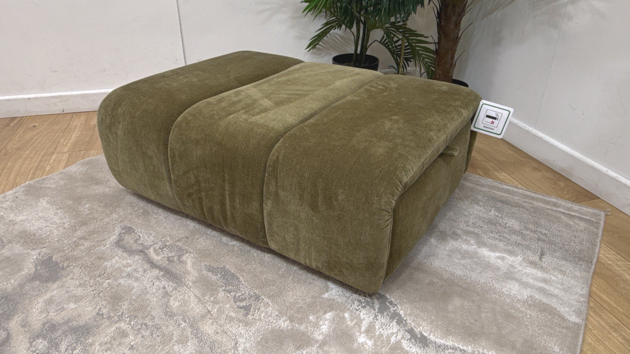 Sofology Waldorf Fabric Storage Footstool in Soft Chenille Olive