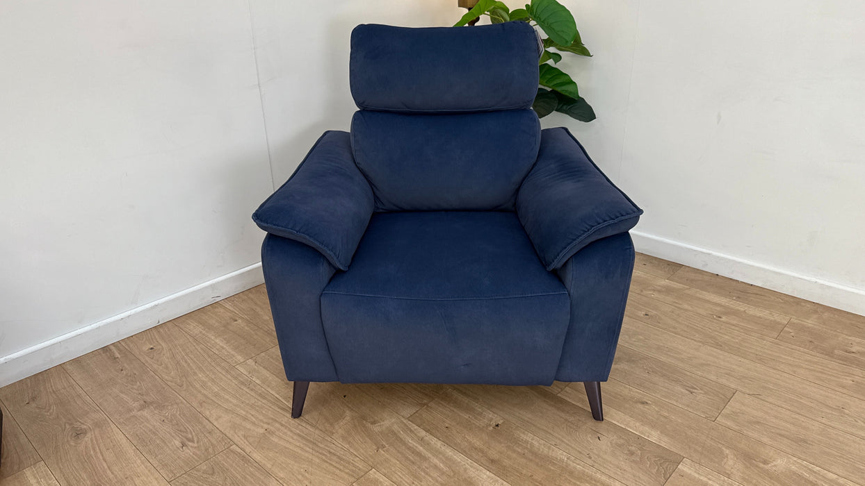 Sofology The Arlo Fabric Chair Power Recliner in Lifestyle Flecked Navy