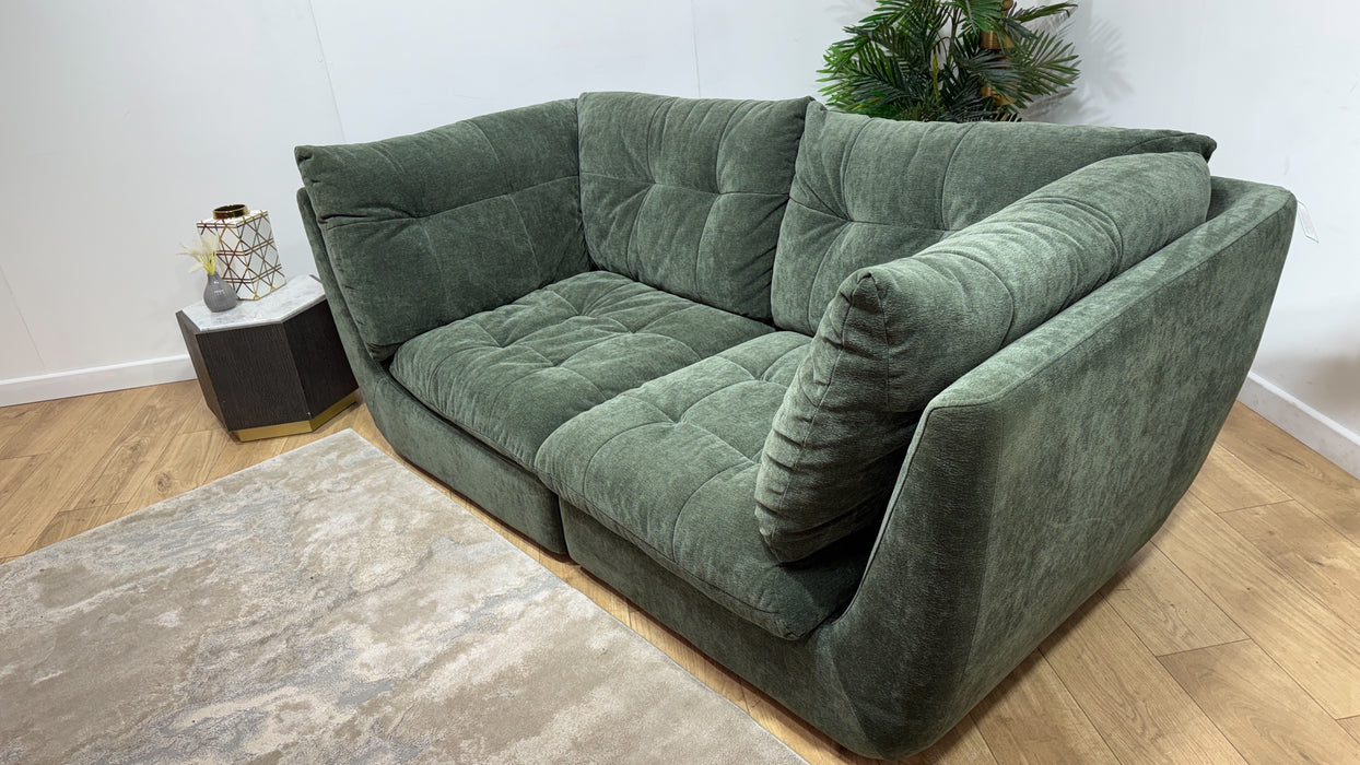 Sofology Cocoon Fabric 3 Seater in Textured Chenille Pine