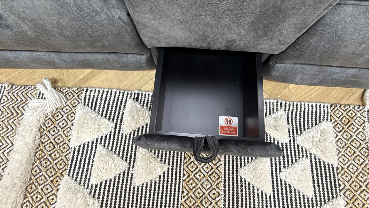 DFS Trek 2 seater Power Recliner with console in Charcoal