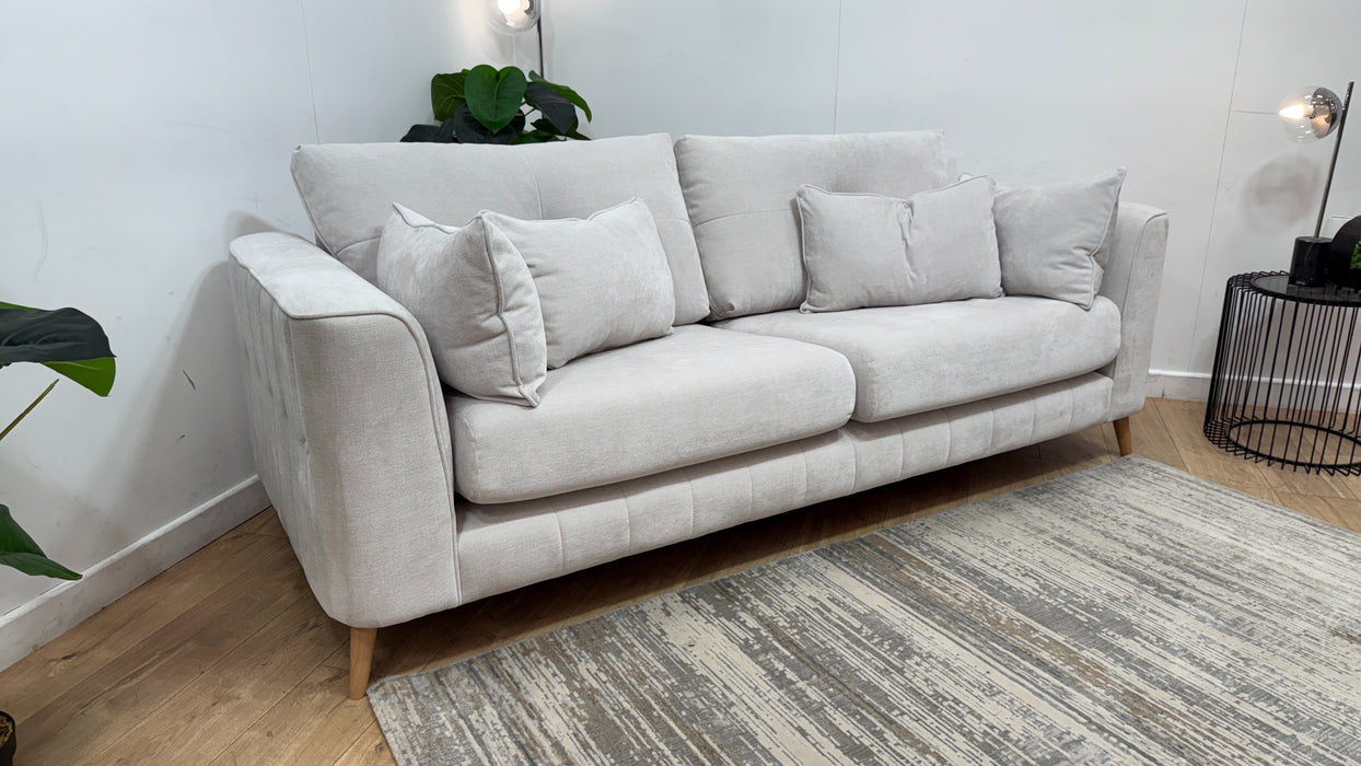 Sofology Remy Fabric 4 Seater in Soft Chenille Natural