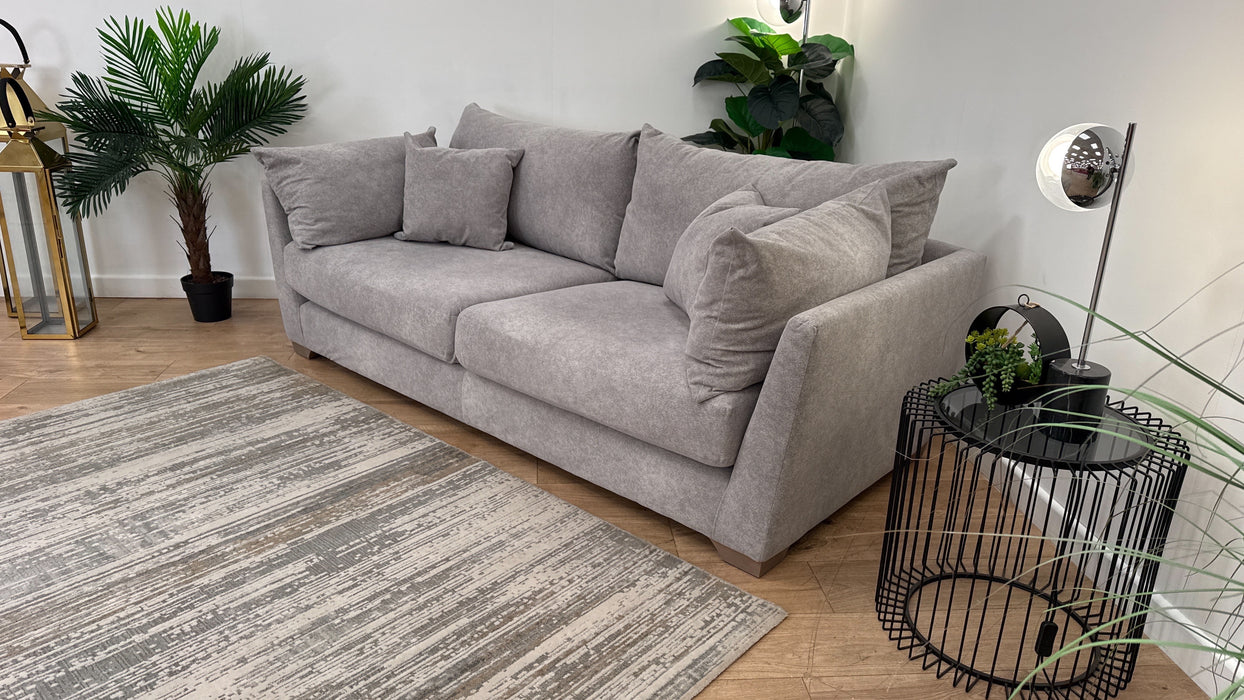 Sofology Tallulah Fabric 3 Seater in Lifestyle Marbled Silver
