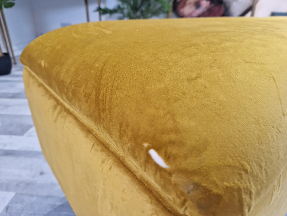Islington Storage Footstool Fabric Sleek Mustard All Over — The