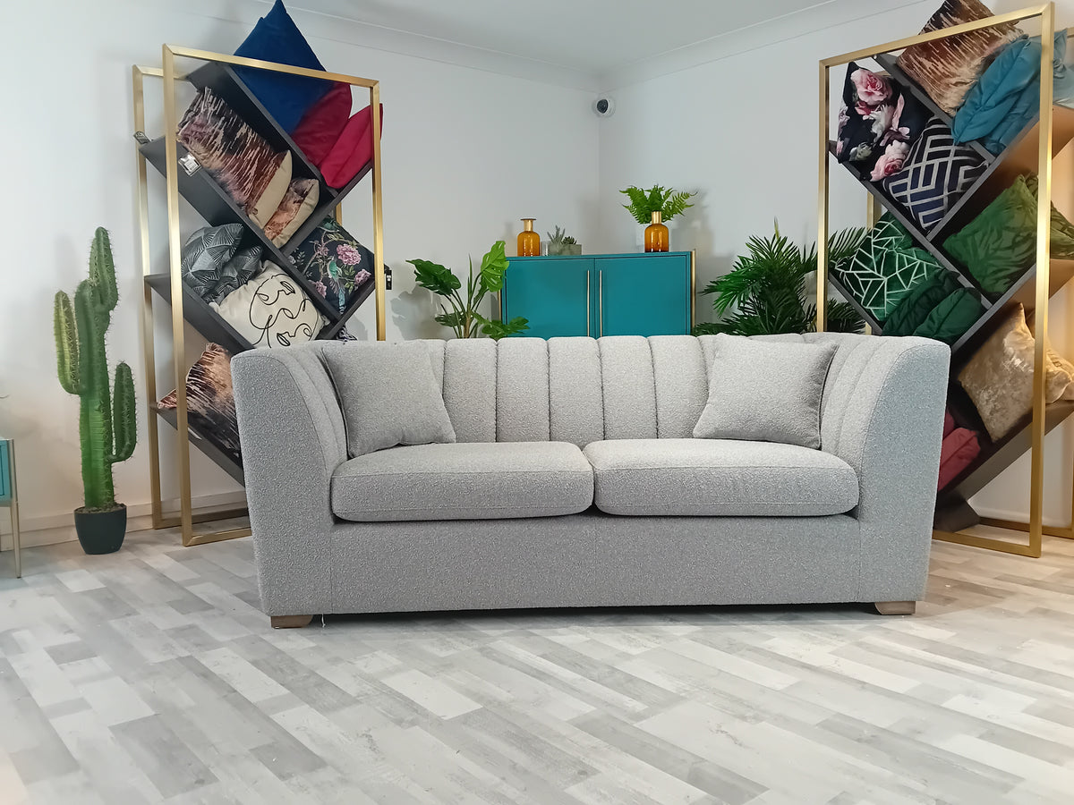 Downtown 3 Seat Fabric Sofa Mink All Over — The Sofa Clearance Outlet