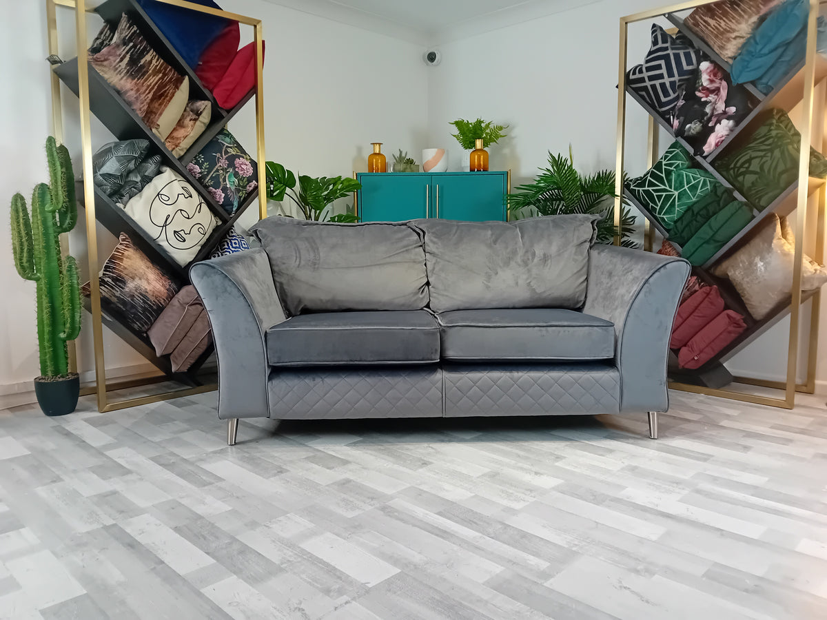 Shimmer 2 Fabric Sofa Plush Steel Mix — The Sofa Clearance Outlet