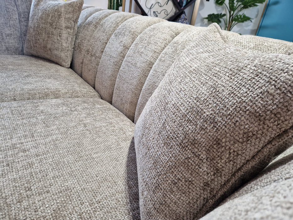 Downtown 3 Seater - Fabric Sofa - Basketweave Linen All Over (J27)