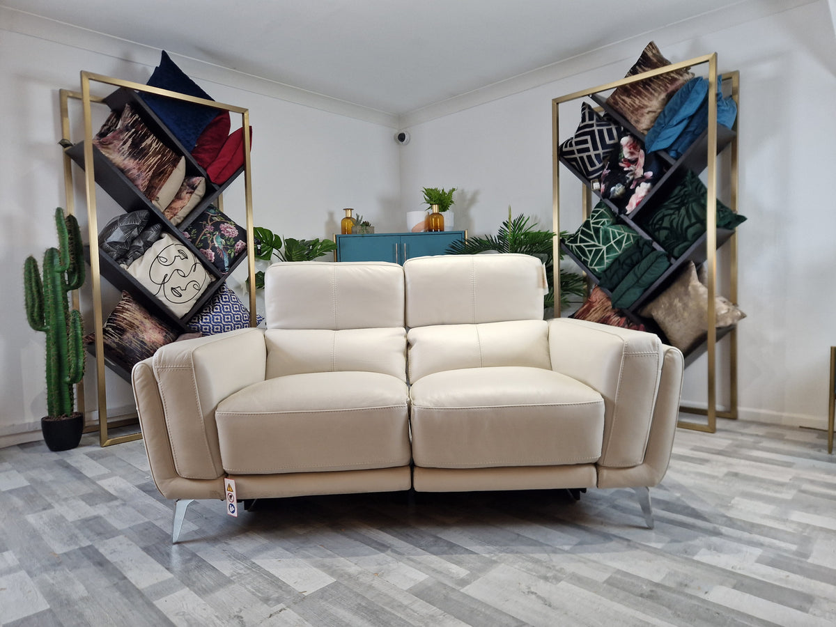 San Antonio 2 Seat Leather Pwr Rec Sofa Fossil — The Sofa Clearance