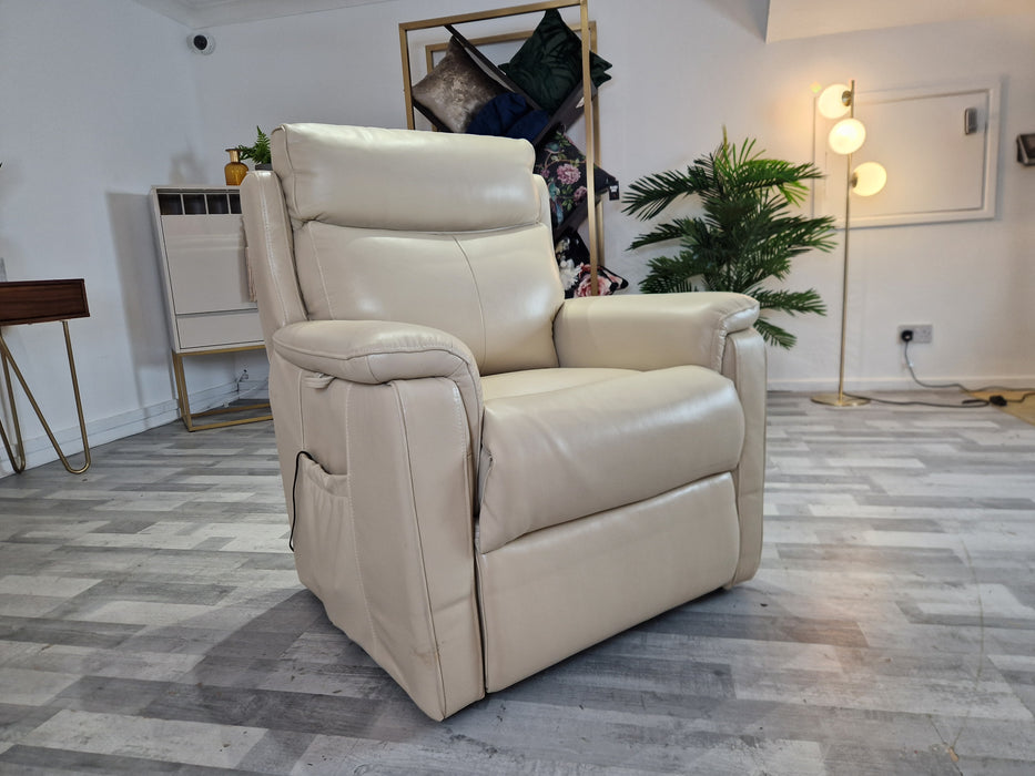 Parker 1 Seat - Leather Rise/Tilt Chair - New Club Oat