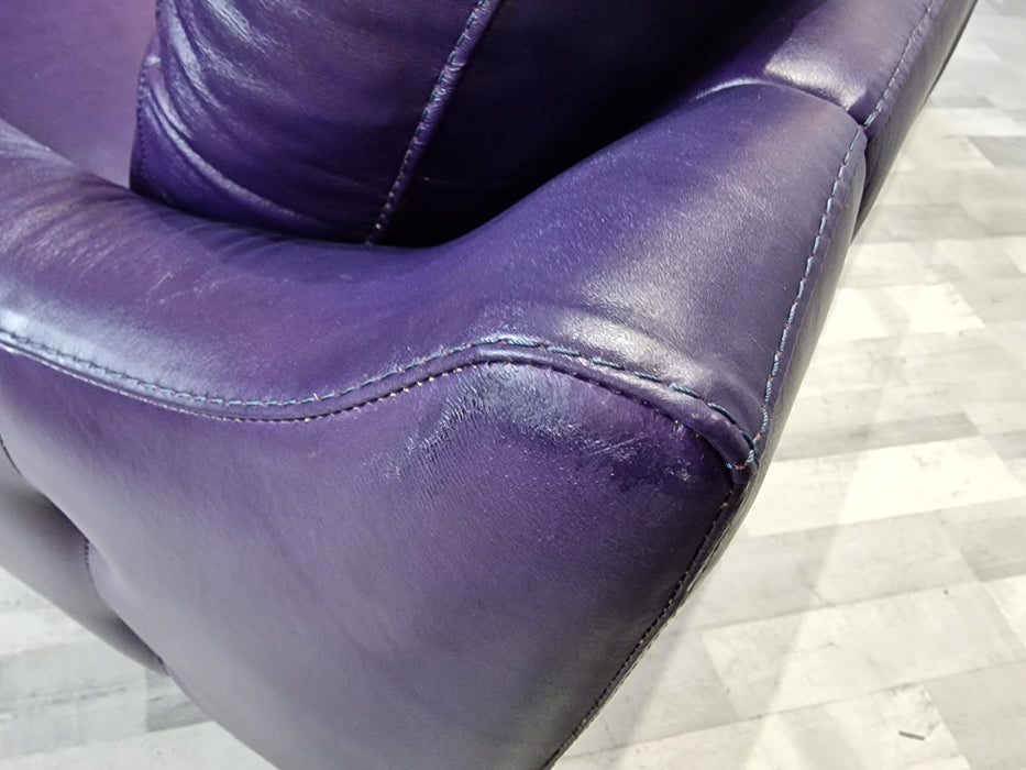 Cordelia 3 Seat - Leather Sofa - Alaska Ink