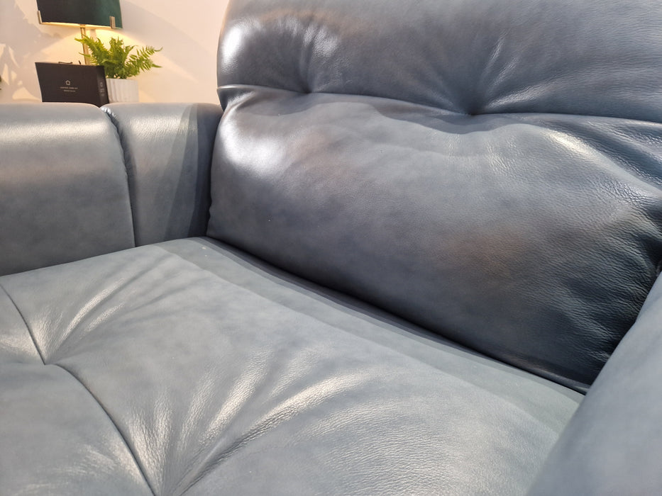Bexley 1 Seat - Leather Chair - Alaska Steel Blue