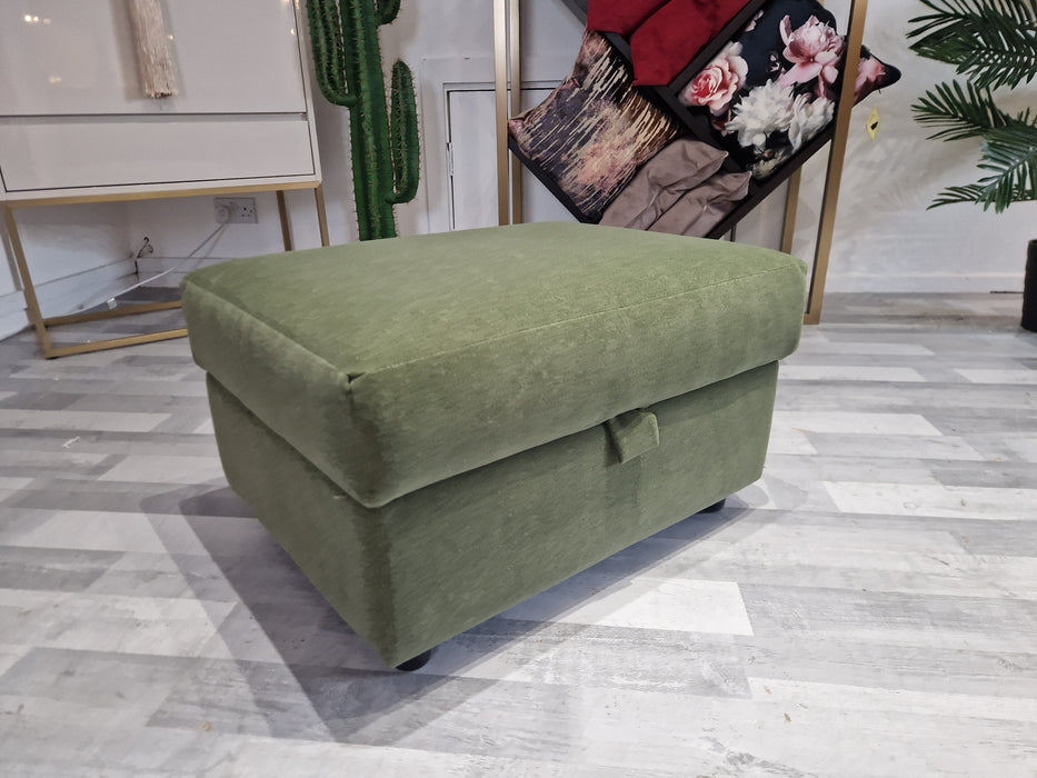 Finchley Storage Footstool - Fabric - Nordic Moss All Over