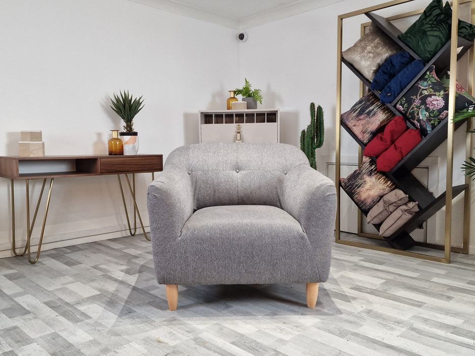 Paddington 1 Seat - Fabric Accent Chair - Graphite