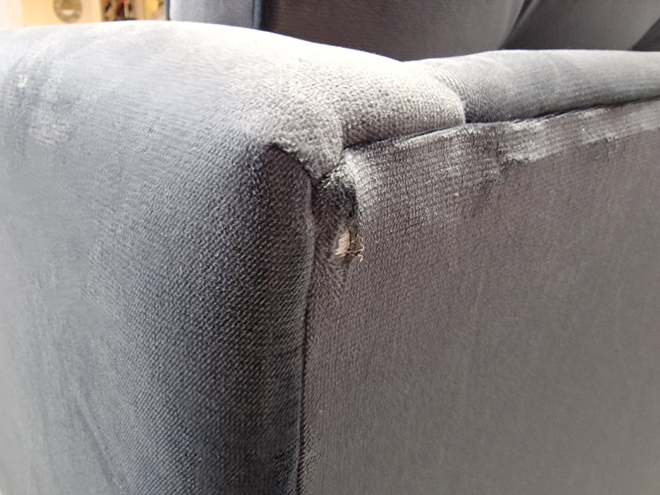 Cricket 1 Seat - Fabric Chair - Velvet Slate All Over