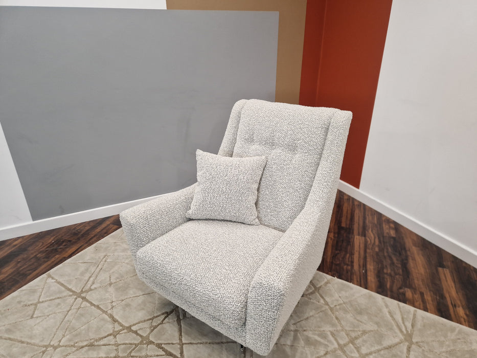Bartello Swivel Chair - Fabric - Boucle Pepper