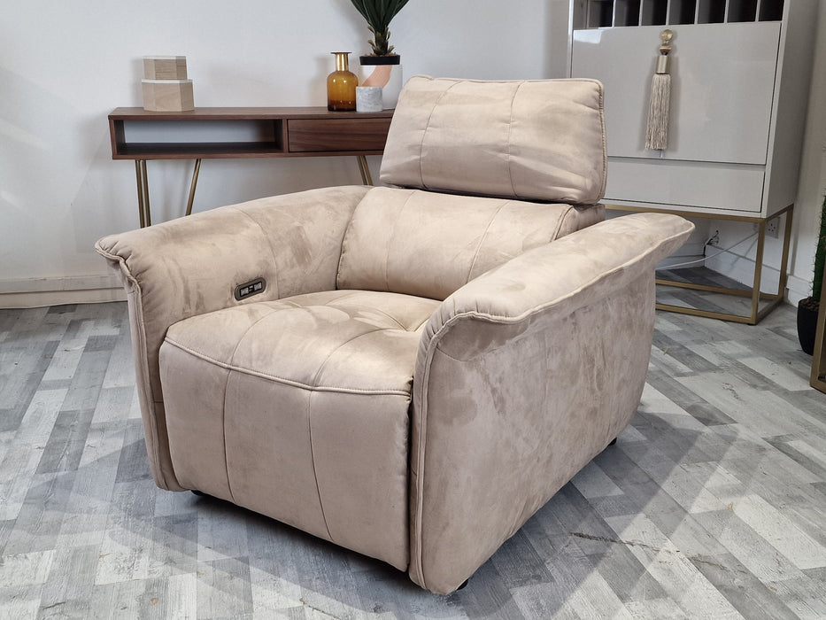 Cadenza Chair - Fabric Power Reclining  - Plush Nutmeg