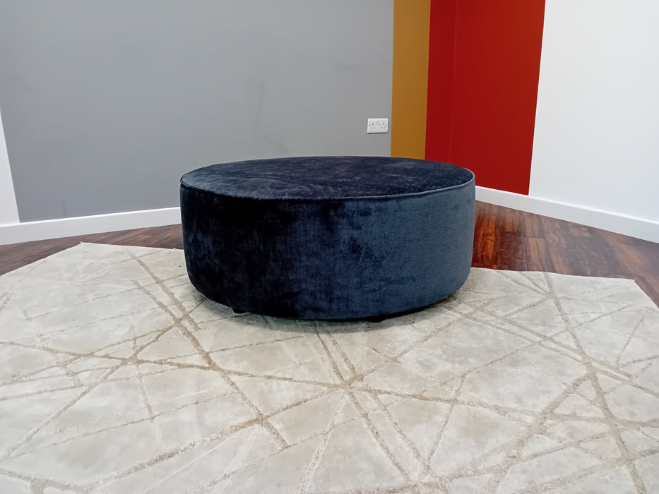Odette Footstool - Fabric - Midnight All over