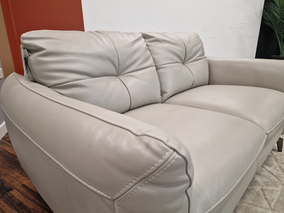 Mimi 2 Seater - Leather Sofa - Cloud Grey
