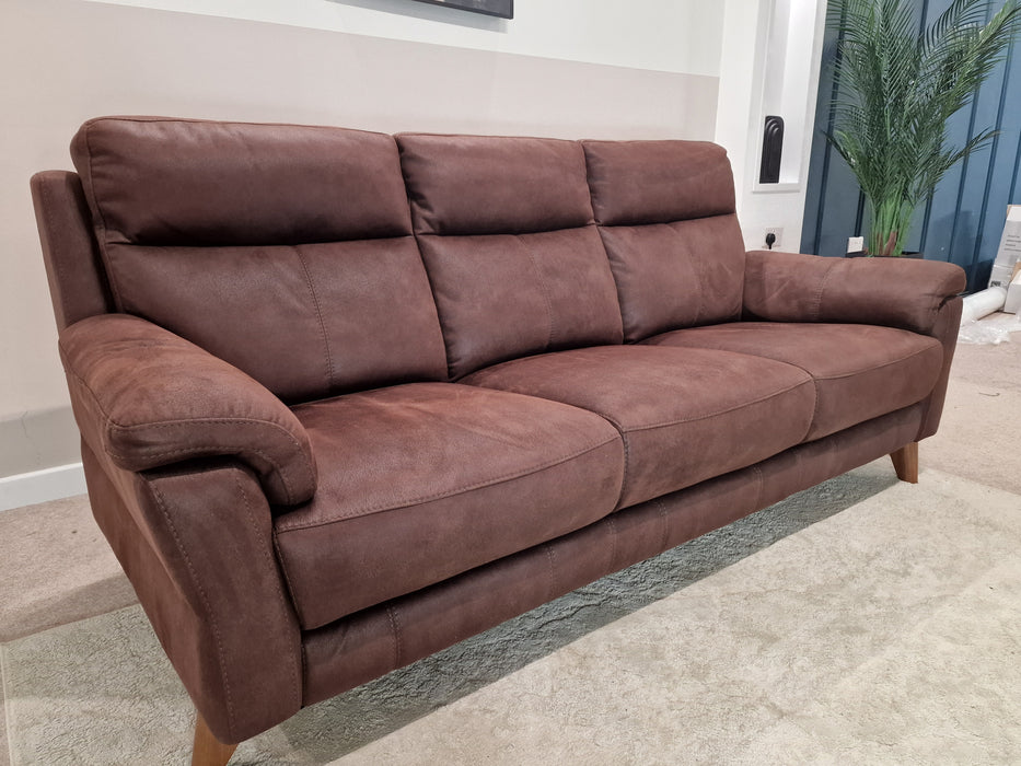 Lucca 3 Seat - Fabric Sofa - Aspen Chocolate