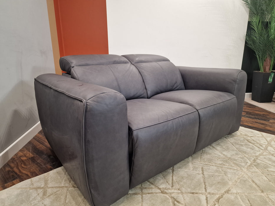 Bohemia 2 Seat - Leather Sofa - Charcoal