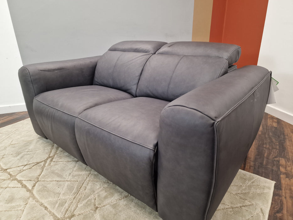 Bohemia 2 Seat - Leather Sofa - Charcoal
