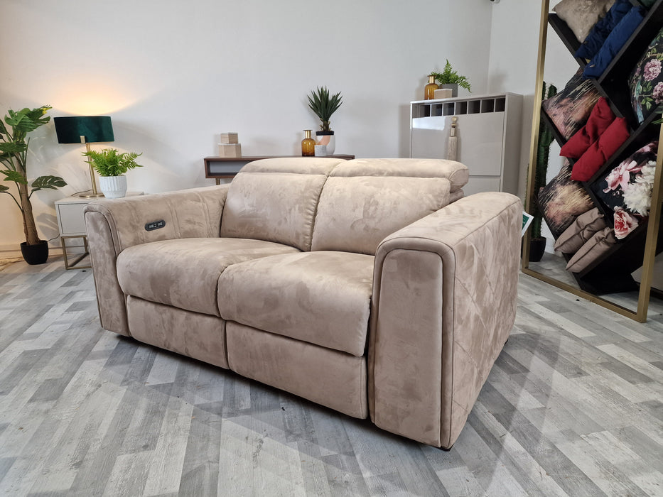 Mason 2 Seater - Fabric Power Reclining Sofa - Tara Nutmeg