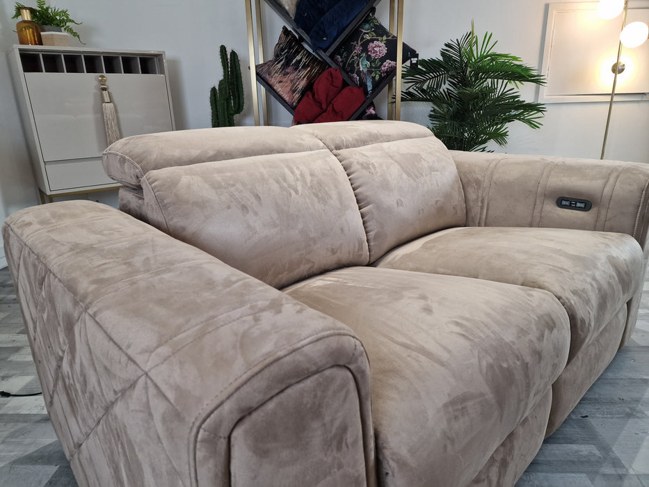 Mason 2 Seater - Fabric Power Reclining Sofa - Tara Nutmeg