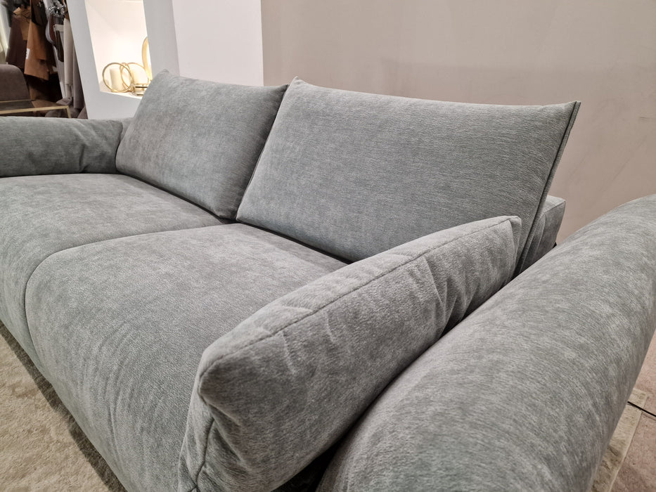 Cadenzo 3 Seater - Fabric Pow Rec Sofa - Chenille Silver