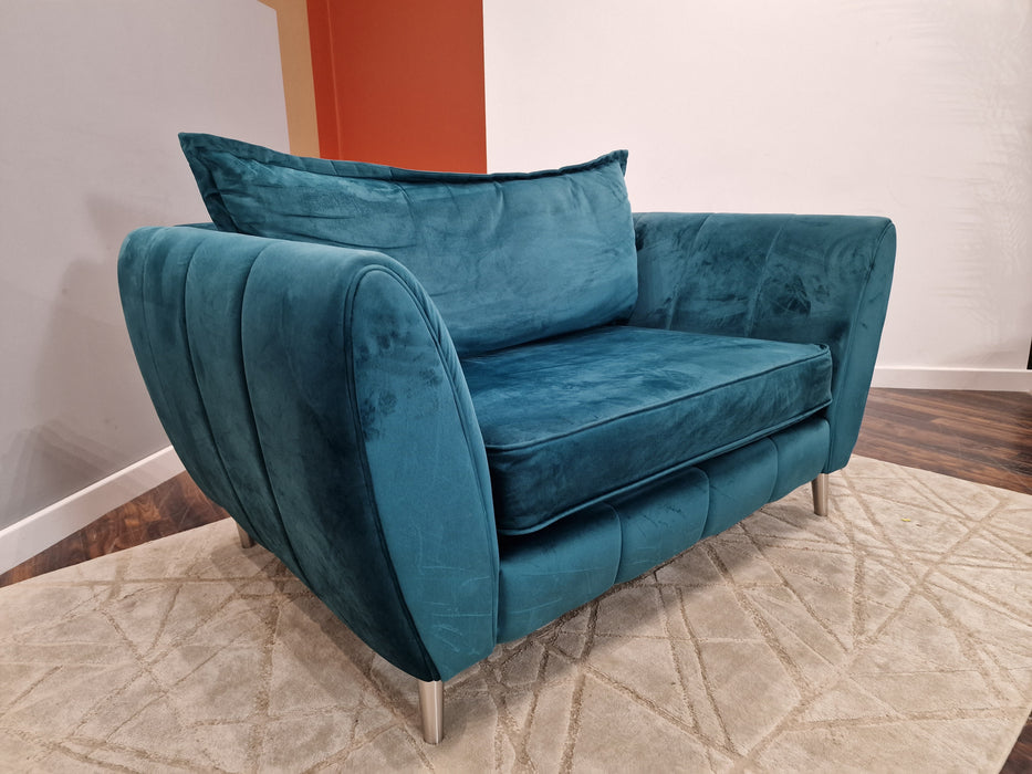 Gabrielle 1.5 Seat - Fabric Loveseat - Emerald
