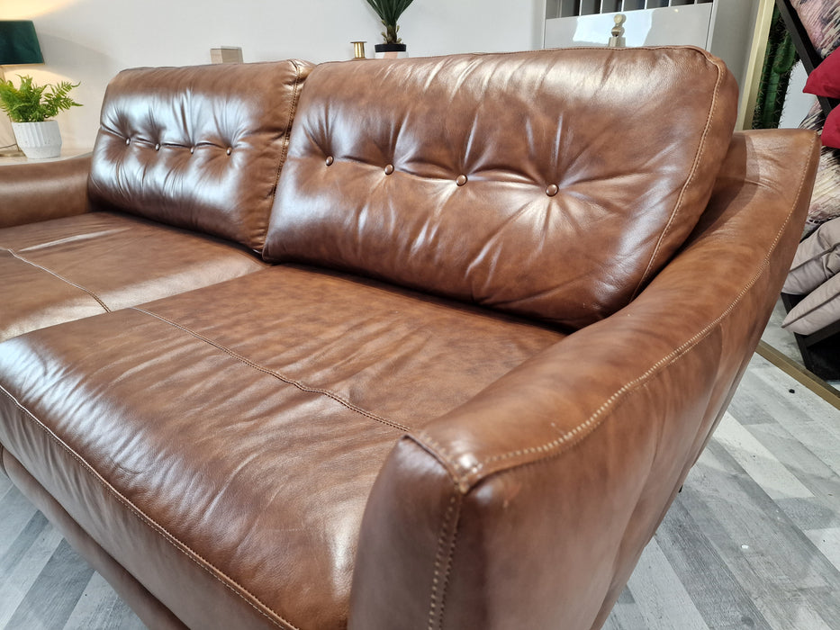 Cordelia 3 Seater - Leather Sofa - Alaska Whiskey