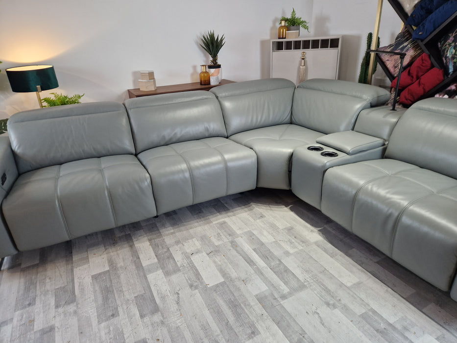 Marvella 3 Corner 1.5 - Power Reclining Fabric Sofa - Granite Teal