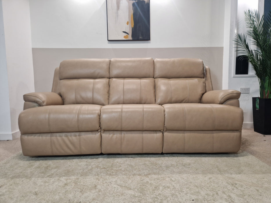 Gracy 3 Seat - Leather Sofa - Taupe