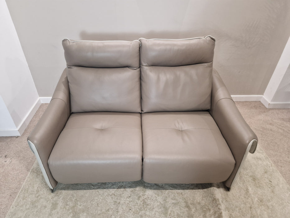 Arezzo 2 Seat - Leather Sofa - Taupe