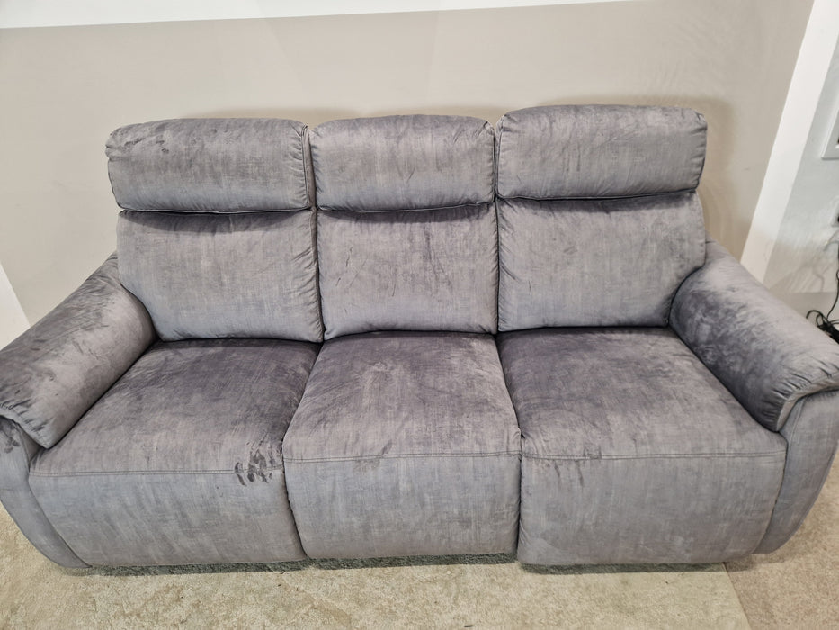 Parker 3 Seater Fabric - Heritage Steel