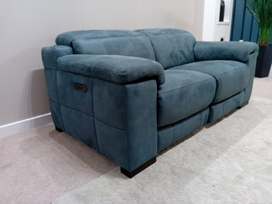 Laurence 2 Seat - Fabric Pow Rec Sofa - Aspen Teal