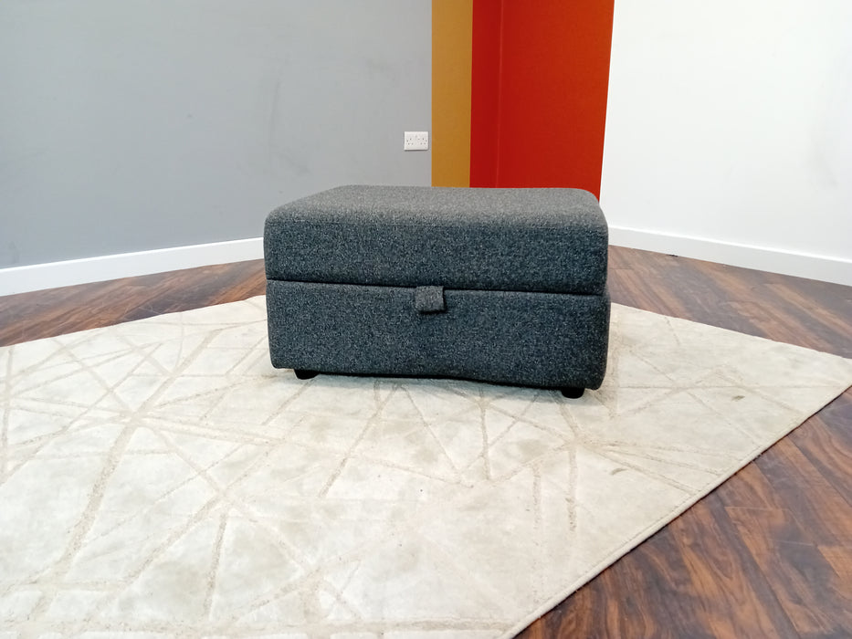 Benita Storage Footstool - Fabric - Charcoal