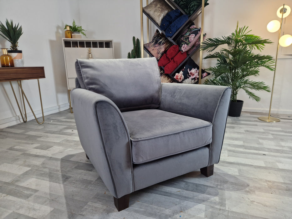 Canterbury Chair - Fabric - Velvet Granite