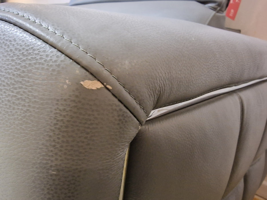 Marvella 2.5 Seater - Leather Sofa - Granite Teal