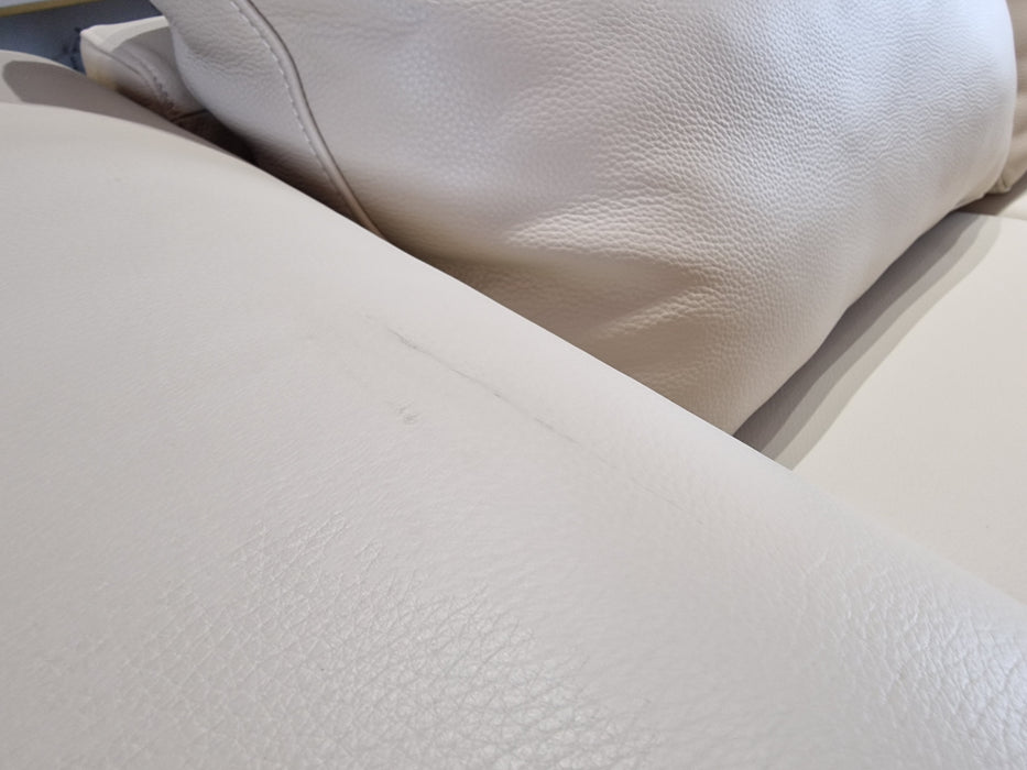 Elixir 2 Seat - Leather Sofa - Bone China