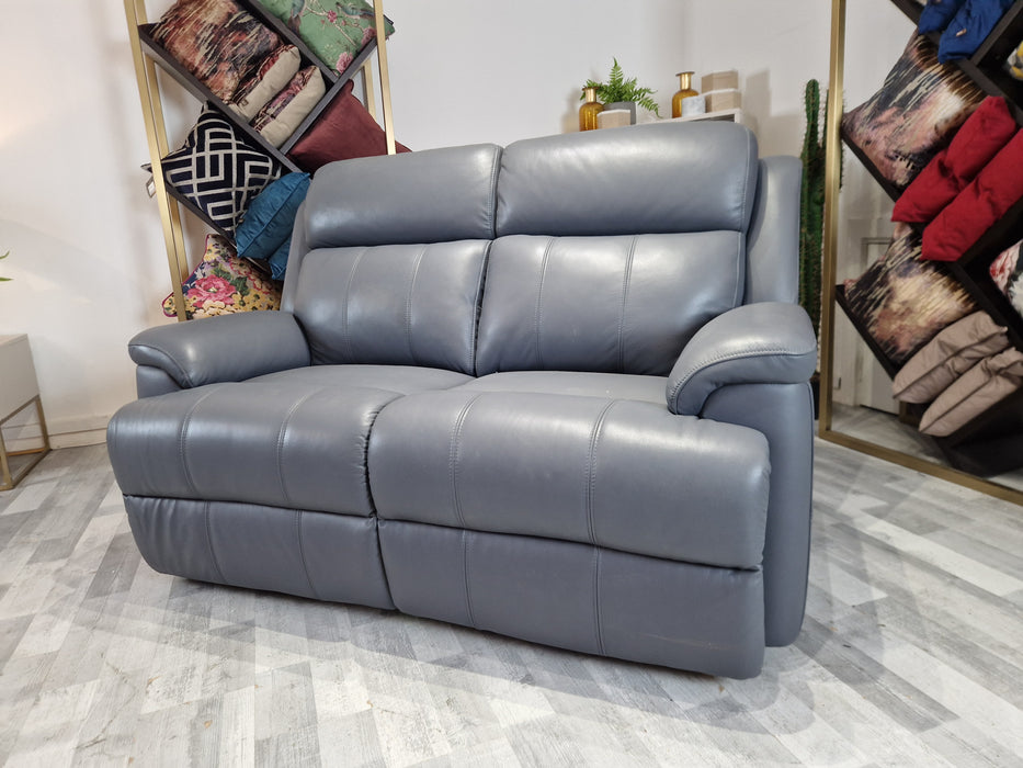 Gracie 2 Seat - Leather Sofa - Lavender Grey