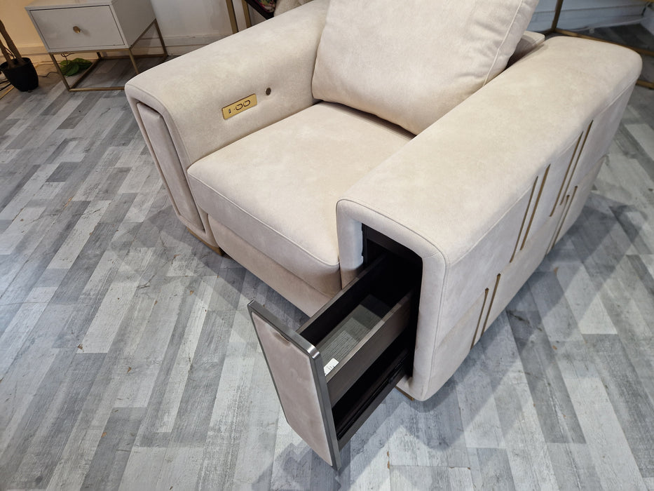 Elixir 1 Seat - Fabric Pow Rec Chair - Ivory