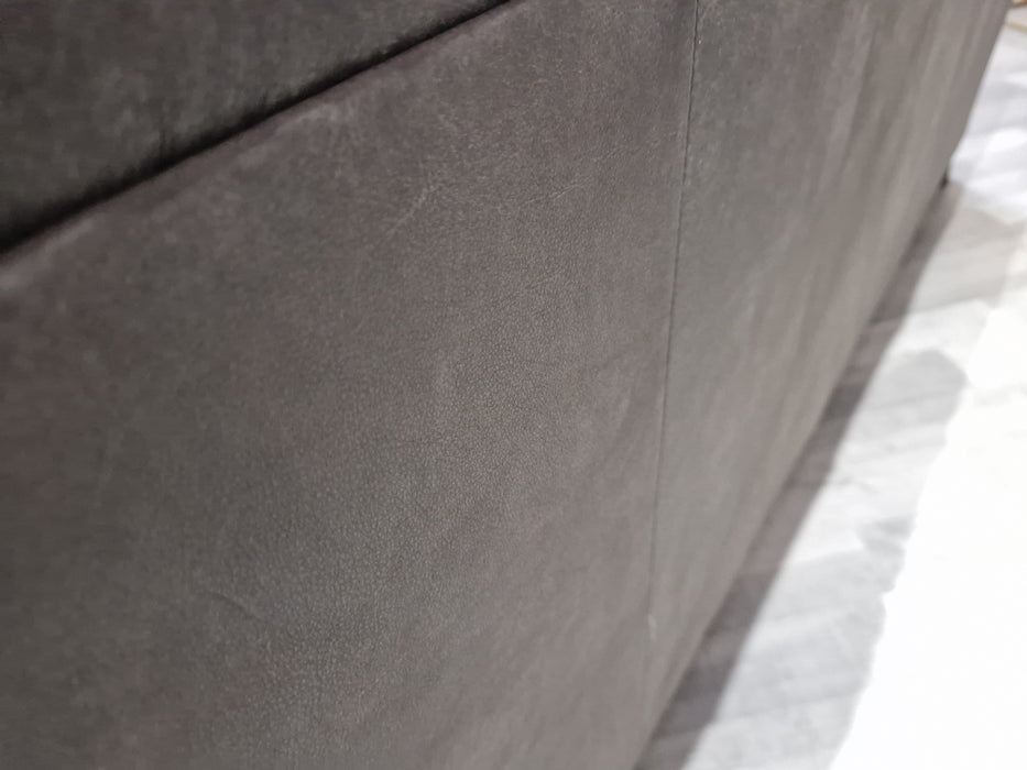 Bartello 3 Seater - Leather Sofa - Charcoal