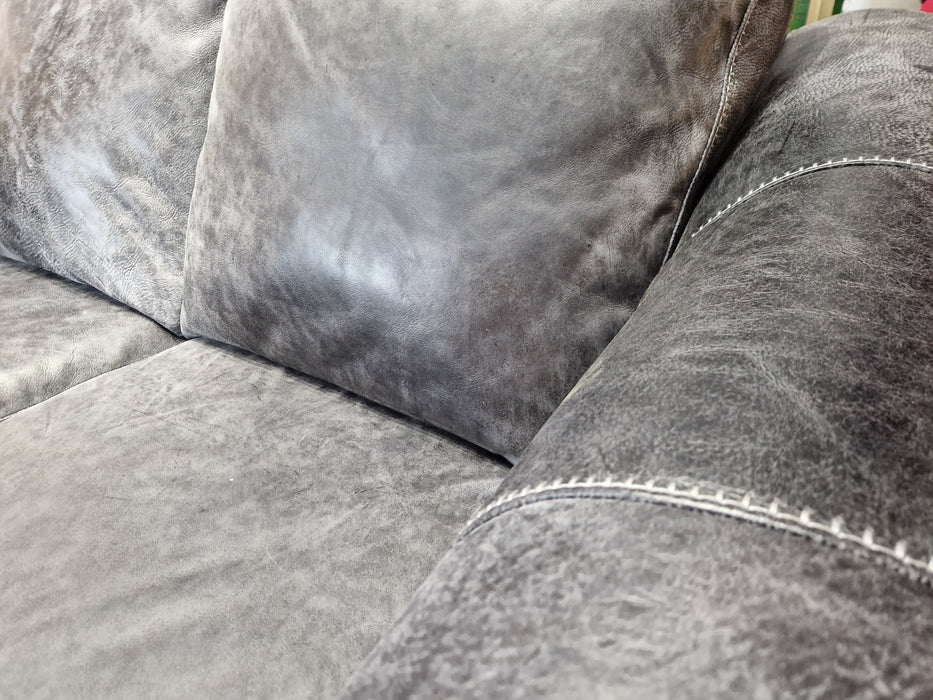 Galleria 3 Seater - Leather Sofa - Utah Grey