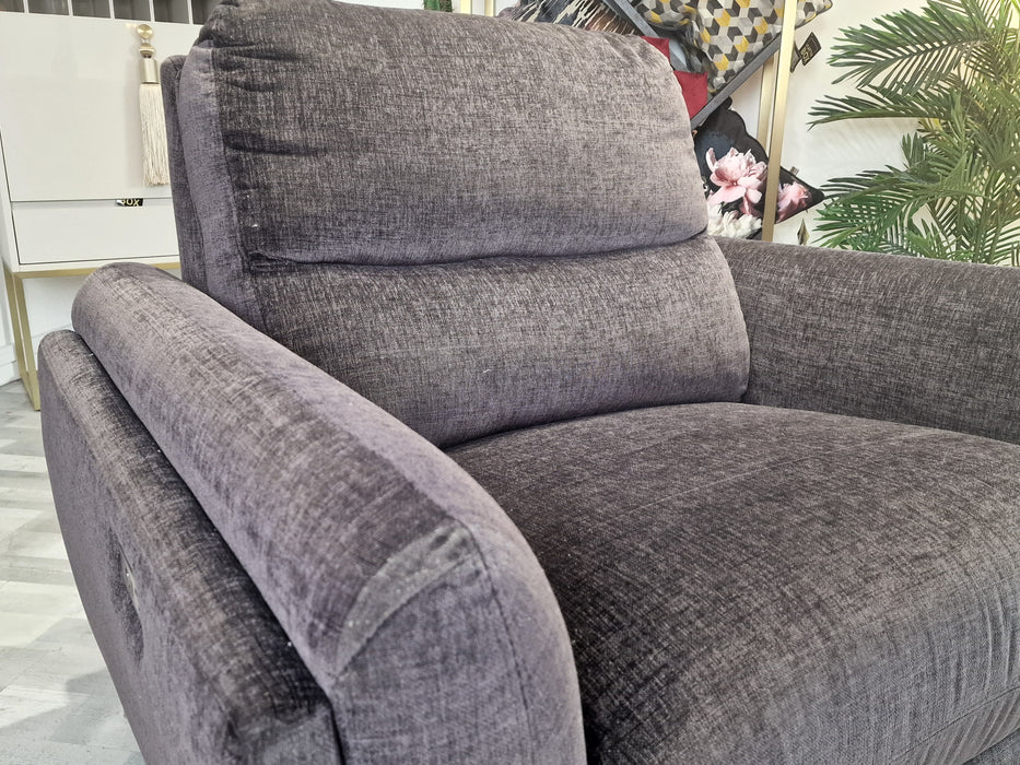 Ohio 1 Seat - Fabric Pow Rec Chair - Black