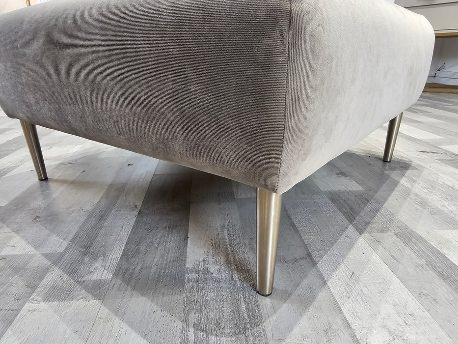 Moxie Designer Footstool - Fabric - Slate All Over