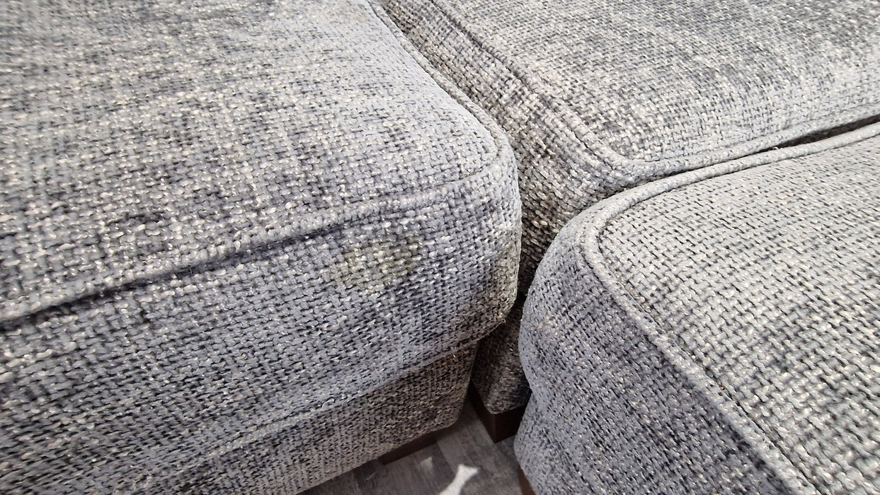 Canterbury 2 Corner 2 - Fabric Sofa - Charcoal/Silver