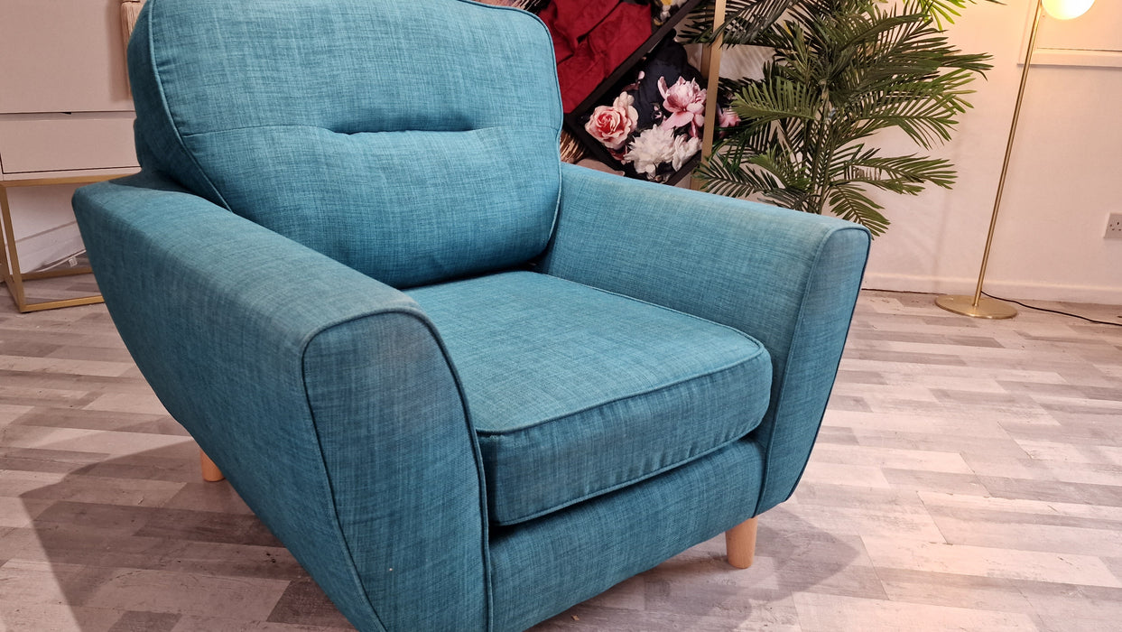 Hetty 1 Seat - Fabric Chair - Linoso Teal
