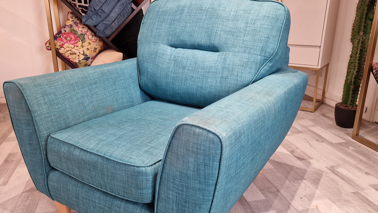 Hetty 1 Seat - Fabric Chair - Linoso Teal