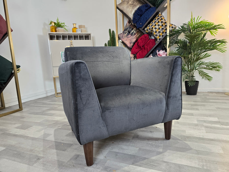 Cricket 1 Seat - Fabric Chair - Charcoal All Over